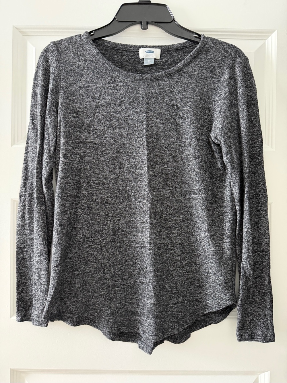 Women's Long Sleeve Crew Neck Top - Gray